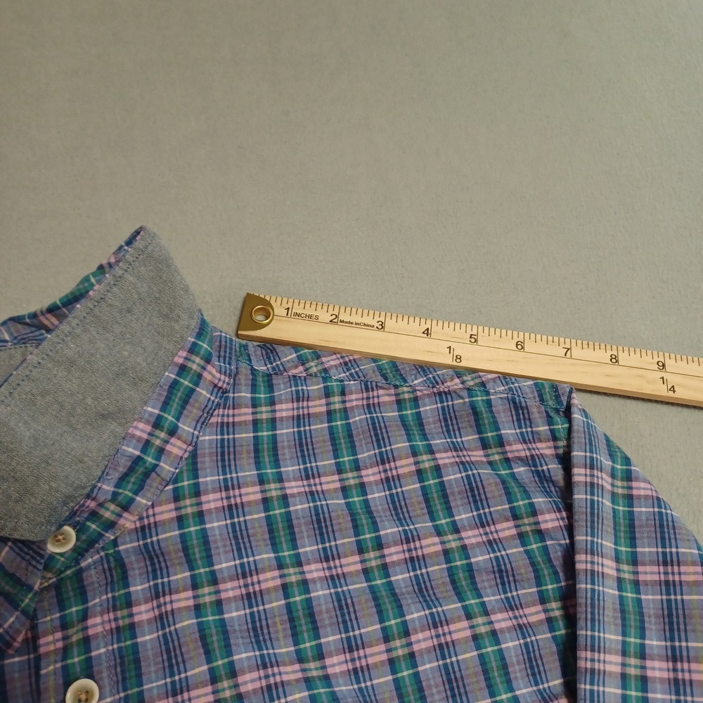 Weatherproof Shirt Mens XXL Blue Plaid Vintage Short Sleeve Button Down Pocket - Picture 5 of 13
